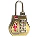 Safe Skies Milano Antique Brass Liberty Bell TSA Lock