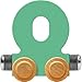 Maple Landmark NameTrain Pastel Letter Car O - Made in USA (Green)