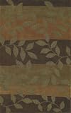 IMAGE OF Hand Tufted Carpet Area Rug Vine Stripe OLIVE 10x14