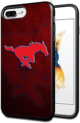 NCAA University sport Southern Methodist Mustangs , Cool iPhone 7 Plus Smartphone Case Cover Collector iPhone TPU Rubber Case Black [By Lucky9Cover]#546