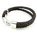 Brown Braided 2 Cord Leather Bracelet, So Soft and So Comfortable!
