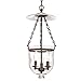 Hampton 3-Light Pendant - Old Bronze Finish with Clear Star Cut Glass Shade