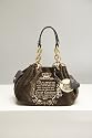 Juicy Couture Baby Fluff Espresso Velour Satchel