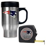 41Vep3p2k0L. SL160  New England Patriots NFL Travel Mug & Tape Measure Gift Set   Primary Logo