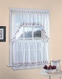 Red Apples Country Kitchen Curtain Tier Set 24 - 36 In