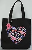 Betsey Johnson The Eco Tote in Black Poppin Paisley,Bags (Handbags/Totes) for Women