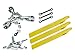 Microheli CNC Triple Yellow Plastic Blades Conversion Set - Blade 230S / 230S V2