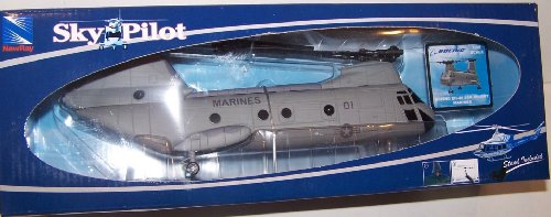 New Ray Skypilot Diecast Helicopter 1/55 Scale Boeing Ch-46 Sea Knight Marines