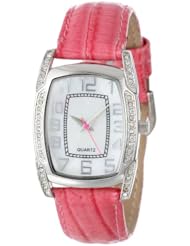 Embassy by Gruen Womens GEM3209L Breast Cancer Awareness Watch Pink Strap Silver Case