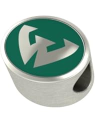 Wayne State University Enameled Charm Bead Fits Most European Style Bracelets Including Chamilia, Troll and More. High Quality Bead in Stock for Immediate Shipping