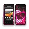 Boost Samsung Galaxy Prevail M820 Accessory - Purple Heart Design Protective Hard Case Cover