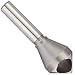 Magafor 411 Series Cobalt Steel Single-End Countersink, Uncoated (Bright) Finish, Zero Flute, 90 Degrees, Round Shank