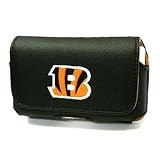 Apple iPhone 2 / 3G / 3GS / 4 / 4S Horizontal Pouch iPhone/Q/Centro, NFL Cincinnati Bengals Carry Case with Belt Clip Universal Suitable for phones up to 4.5" H x 2.6" W x 0.6"