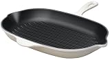 Le Creuset 12 2/3 Inch Oblong Skillet Grill, Dune