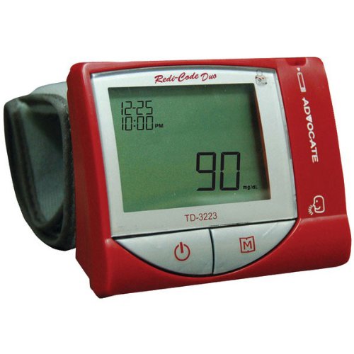 advocate duo blood glucose and blood pressure monitor bilingual talking meter td  more detail click!