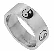Stainless Steel Yin Yang Mens Ring