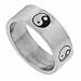 Stainless Steel Yin Yang Mens Ring