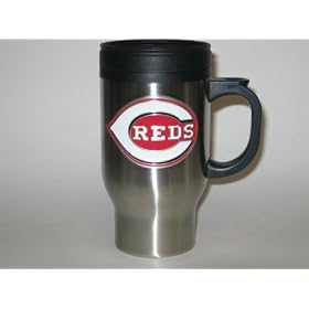 CINCINNATI REDS 16 oz. Logo Stainless Steel TRAVEL MUG