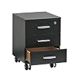 Pharao24 Rollcontainer mit Schloss schwarz Pure