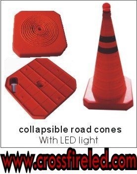 Collapsible Road Traffic Hazard Cones 26 with LED flasher
