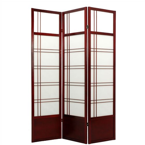 Oriental Furniture Kumo Classic Shoji Room Divider in Rosewood SSCKMO-Rosewood