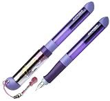 Schneider Novus Vertriebs - SCHNEIDER Stylo plume 4me Hannah Montana, largeur de la plume: M, couleur du corps: violet/nacre, pour gauchers, avec pendentif et 12 images interchangeables,