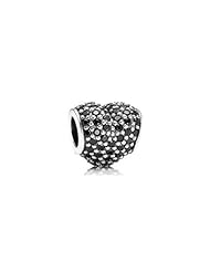 Pandora Silver Black Pave Heart