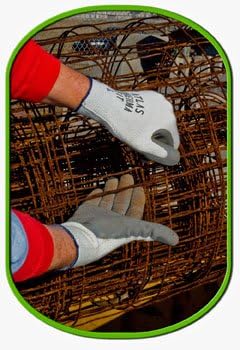 SHOWA Size 10 Gray Atlas Natural Rubber Polyester/