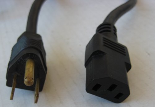 12 foot Computer or tv HIGH GRADE 16 Gauge AC Power Cord - This powers items that take this style of cord. hubs switch switchs pc power supply printer laser 3 Prong 12Ft Ac Power Cord Cable Plug for Samsung Toshiba LG Sharp Sony Sceptre RCA Panasonic Philips Mitsubishi Magnavox TV LCD Plasma DLP, Acer Asus HP Samsung ViewSonic Dell Compaq Hanns-G LG Planar Monitor , Screen , PS3 , XBOX 360 hospital grade black color