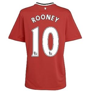 #10 Rooney Manchester United Home Shirt Soccer Jersey 2011/12 (US Size M)