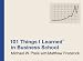 Image of 101 Things I Learned (TM) in Business School