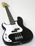 Classic Black Left Handed 4 String Bass Guitar