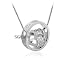 Love of Life Nano Platinum Plated Sterling Silver Austrian Crystal Pendant Necklace