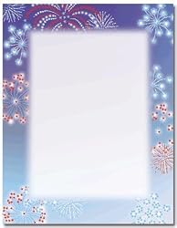 Patriotic Stars Letterhead Paper