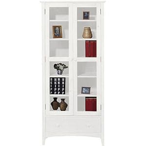 Six shelf Bookcase With Glass Doors Hawthorne, SIX-SHELF, WHITE by Home Decorators Collection