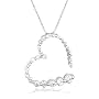 14k Choice of White or Yellow Gold Diamond Journey Heart Pendant (1/2 cttw, H-I Color, I1-I2 Clarity)