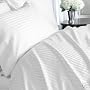 Stripes WHITE 300 Thread Count Queen size Sheet Set 100 % Egyptian Cotton 4pc Bed Sheet set (Deep Pocket)By sheetsnthings
