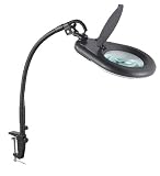 Eclipse 902-110 Magnifier Workbench Lamp - Black with Bench Clamp - 5X