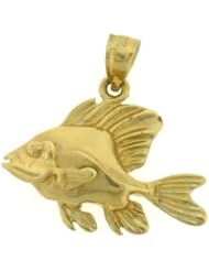 Dazzlers Solid 14k Gold Goldfish Charm Pendant Available in three colors from jewelsberry (weights: 2.4 grams only)