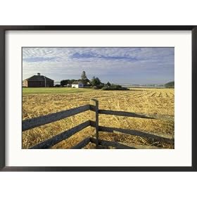 Ebey's Landing National Historic Site, Whidbey Island, Washington, USA Framed Photographic Poster Print by William Sutton, 29x21