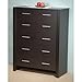 Braemar Five Drawer Chest in Expresso Brown