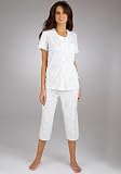 Karen Neuburger Grenadine Cropped Pajama Set Sleepwear