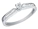 Jewelry : Brilliant Cut Diamond Promise Ring 1/5 Carat (ctw) in 14K White Gold