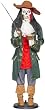 Life-Size Skeleton Pirate with Sword and Goblet