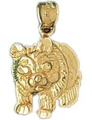Dazzlers Solid 14 karats Gold Bear Charm Pendant available in three colors from jewelsberry (weights: 2.3 grams only)