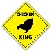 CHICKEN CROSSING -Sign- xing signs rancher farmer gift