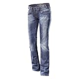 Timezone Damen Jeanshose/ Lang Regular Fit, 16-5275 Break, Gr. 33/34, Blau (3244 blues wash)