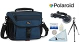 Lowepro Nova 180 AW Digital DSLR Camera Shoulder Bag (Blue) and a Polaroid  ....
