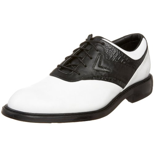 Callaway Men's Ft Chev Saddle Teaching Golf Teaching Shoe,White/Black,US Men's 14 M