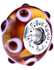 SilveRado(tm) AD2-08 Murano Glass Lady Marmalade Bead / Charm